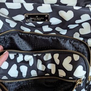 Kate Spade Black and White Backpack with Chic Design